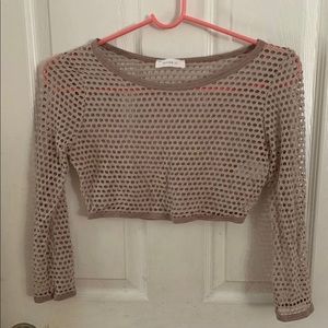 Mesh two piece cover up